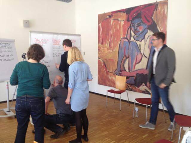 Trainingsgruppe in Bewegung